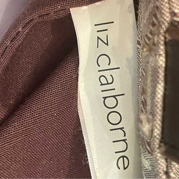 Liz Claiborne small canvas shoulder bag, beige and light brown - Picture 9 of 10